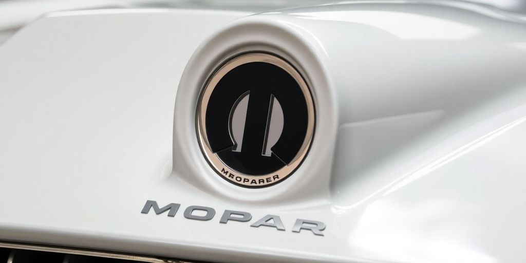Chrysler car part with Mopar logo.