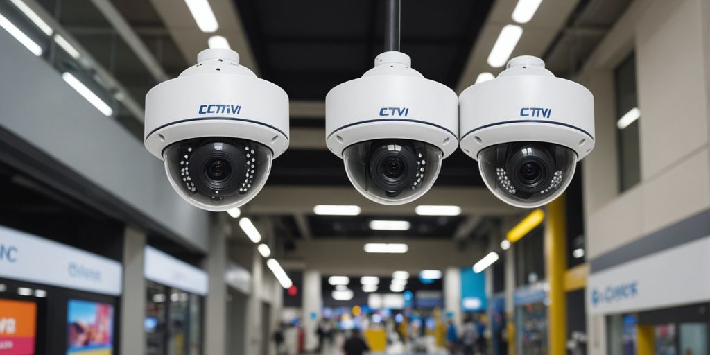 Analogue and IP CCTV cameras side by side