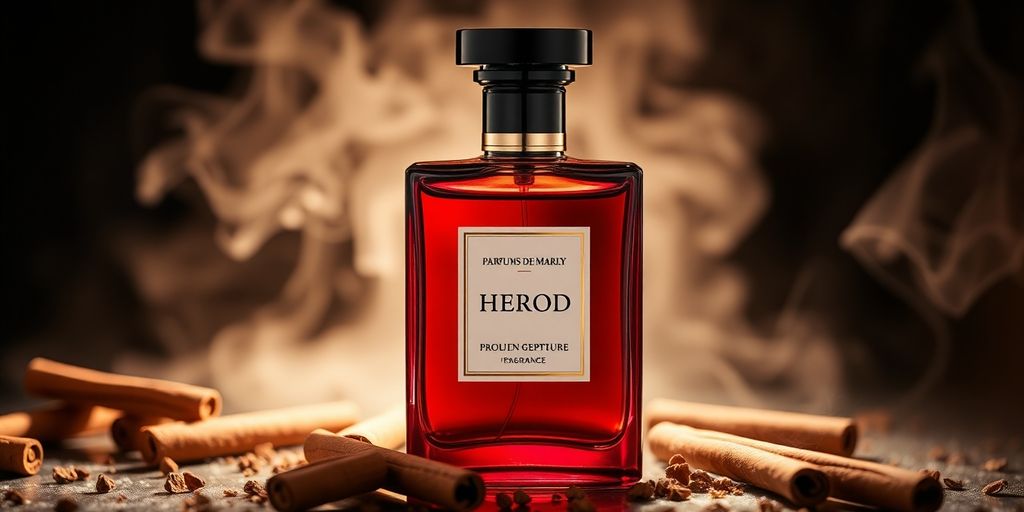 Luxury Parfums De Marly Herod bottle with spices.