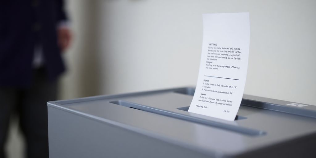 Oy pusulası sandıkta duruyor.