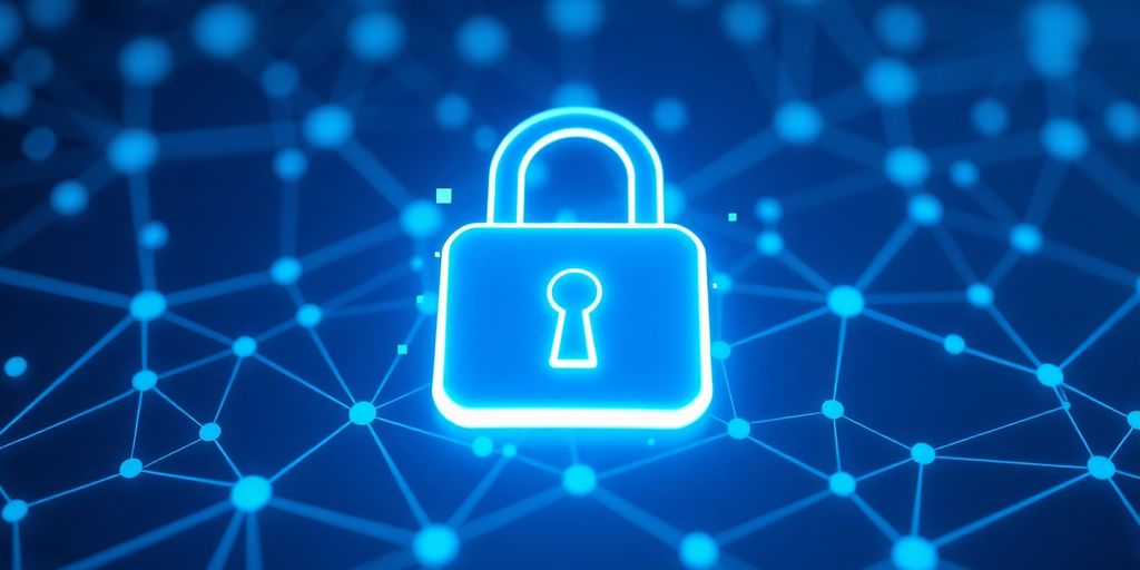 Digital padlock, secure crypto wallet, blockchain