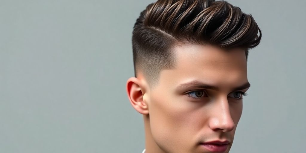 Man with stylish curly hair.