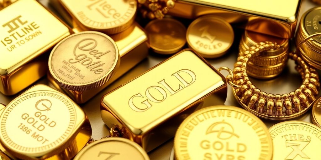 Différentes formes d'or pour investir.