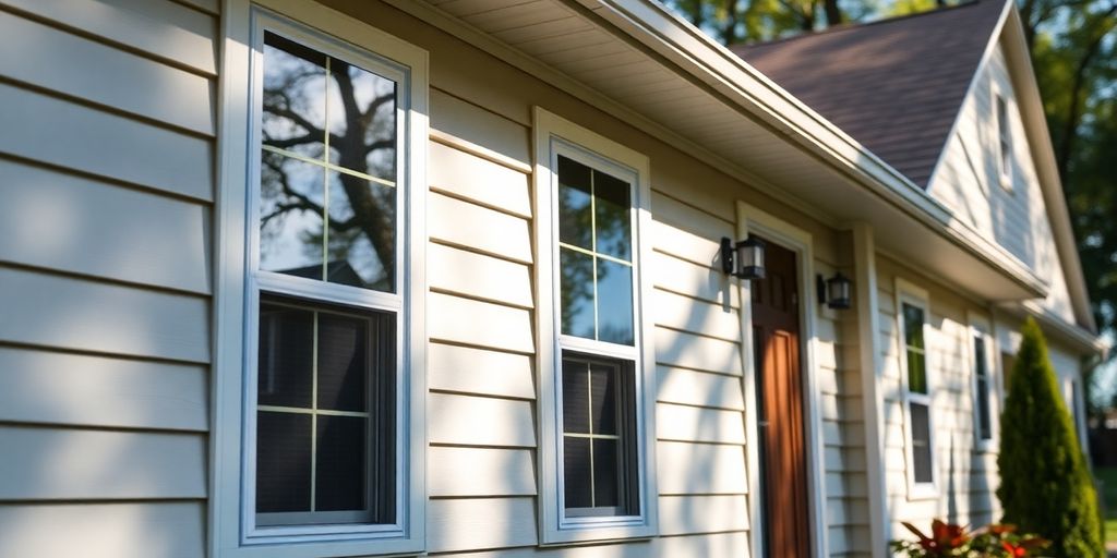 Modern house siding with improved insulation.