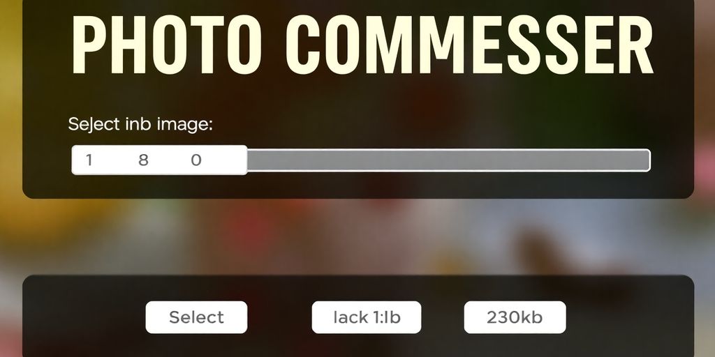 Photo compressor interface where the height and width can be altered.