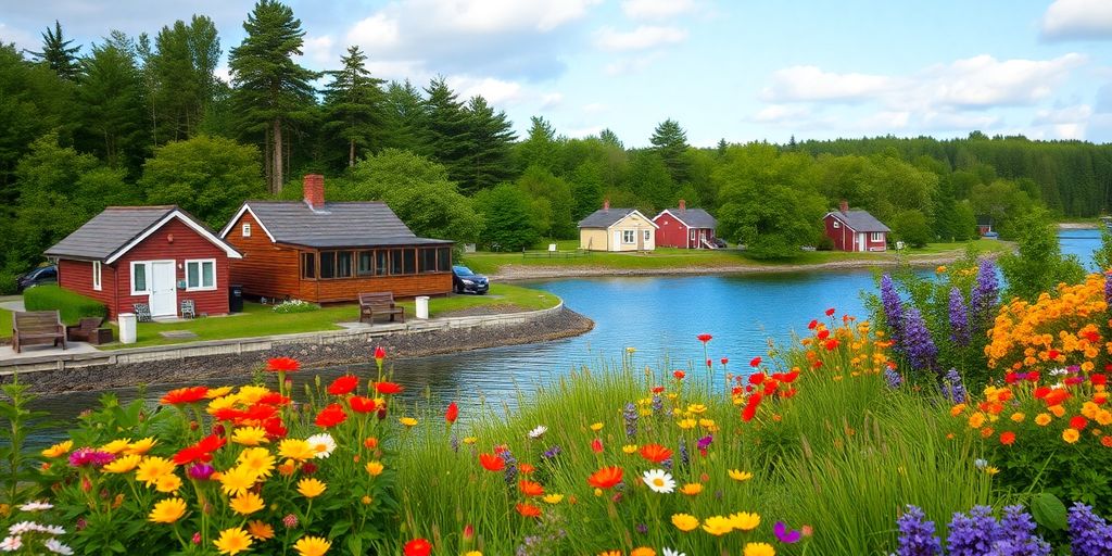 Gemütliche Unterkünfte auf den Åland Inseln am Wasser.