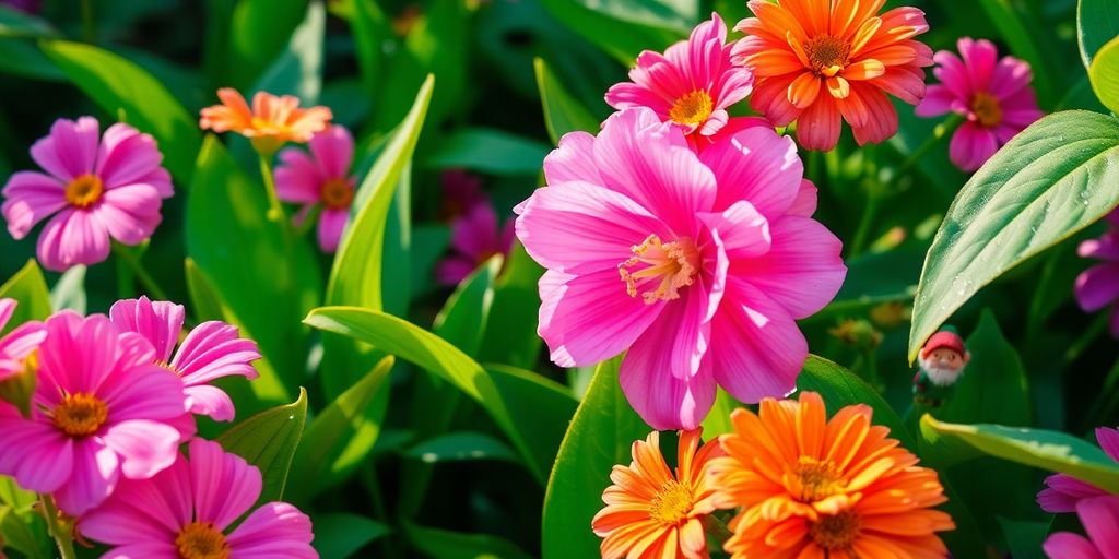 Candy blossom garden, colorful flowers scripting