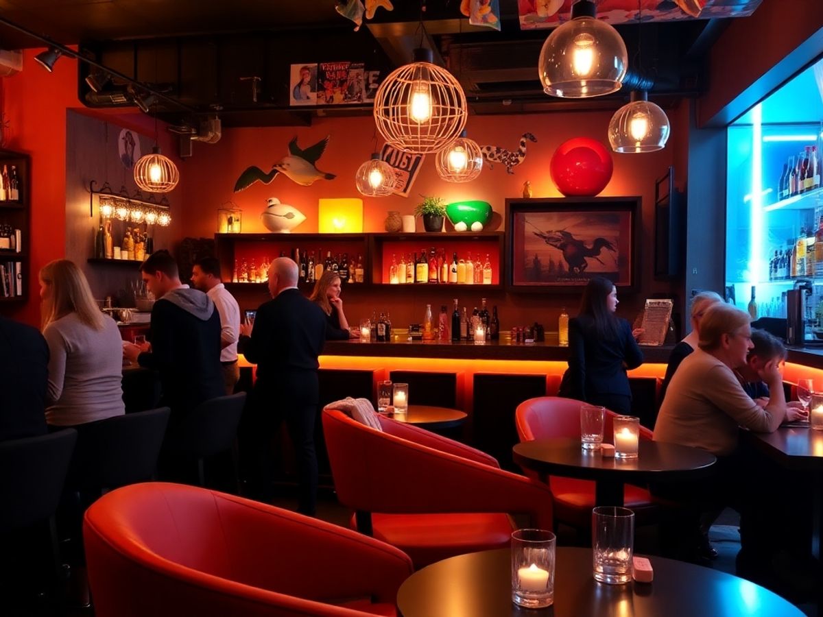 Interno di un bar accogliente a Lambrate.