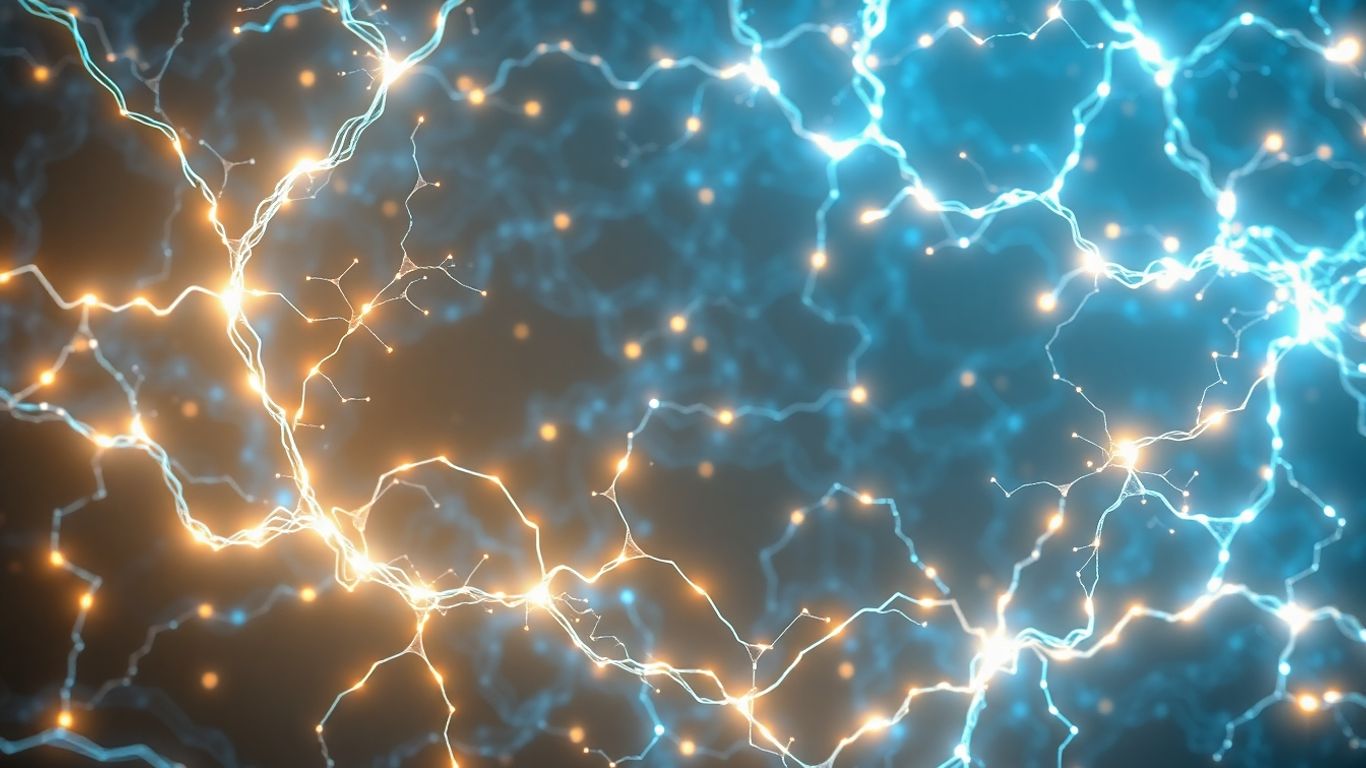 Abstract glowing neural pathways forming dreamlike shapes.