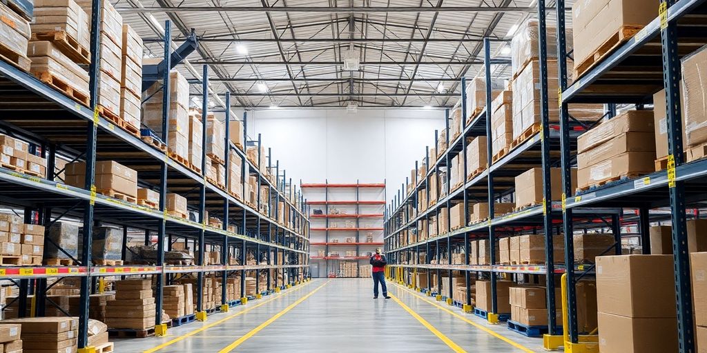 Interior view of a safe and secure warehouse facility.