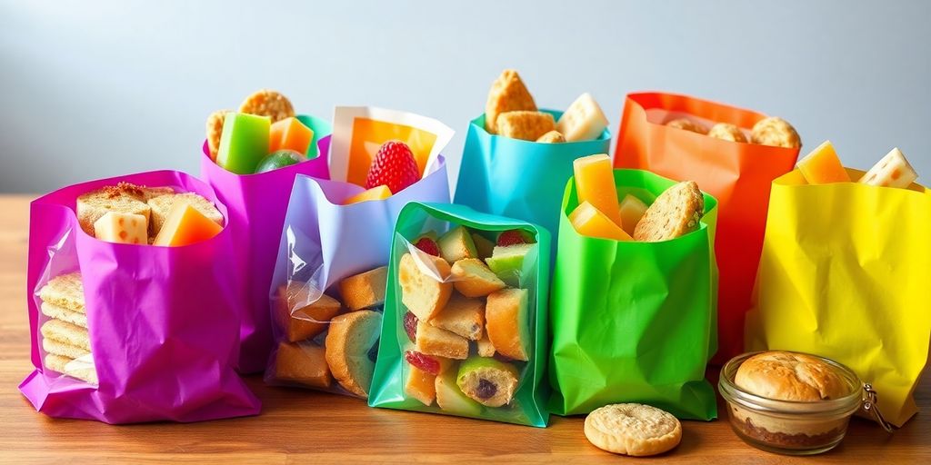 ชุดอาหารว่างในถุงสวยงามหลากหลาย