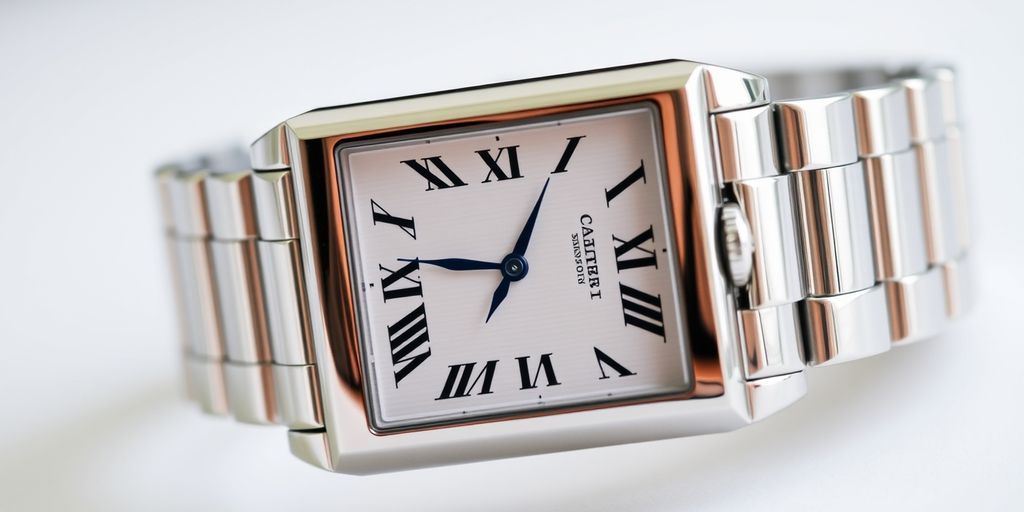 Cartier Tank Française watch close-up