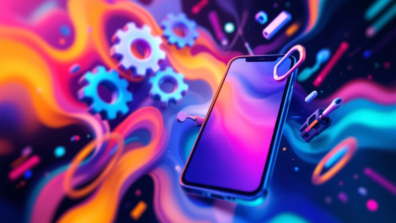 Smartphone with TikTok interface and automation tools around it.