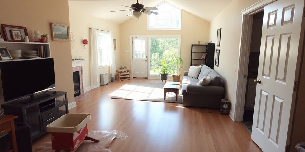 Bright and clean home interior after remediation services.