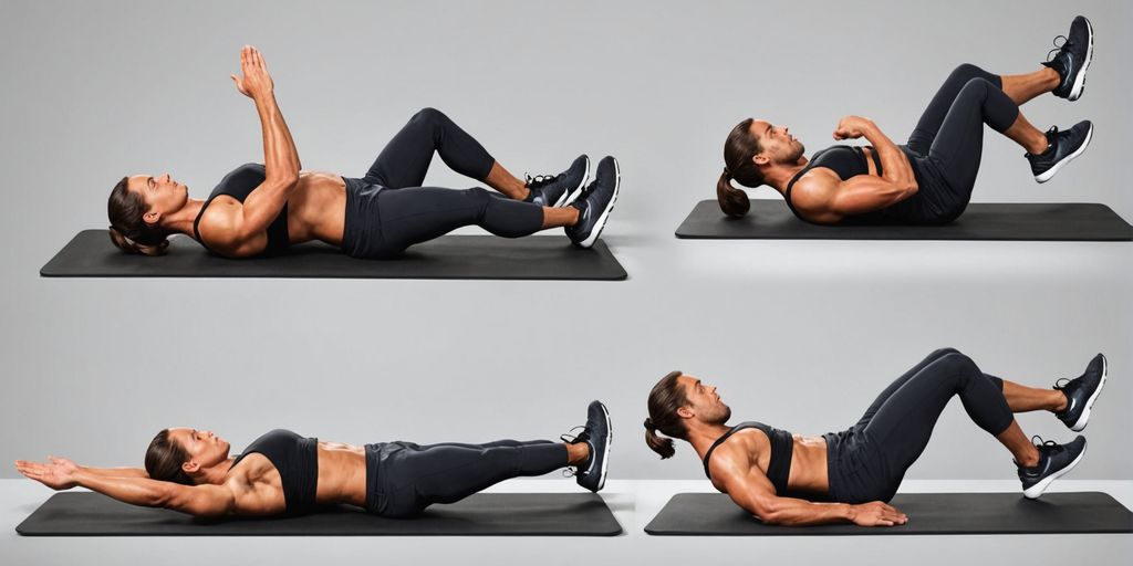 Person doing exercises to reduce belly fat.