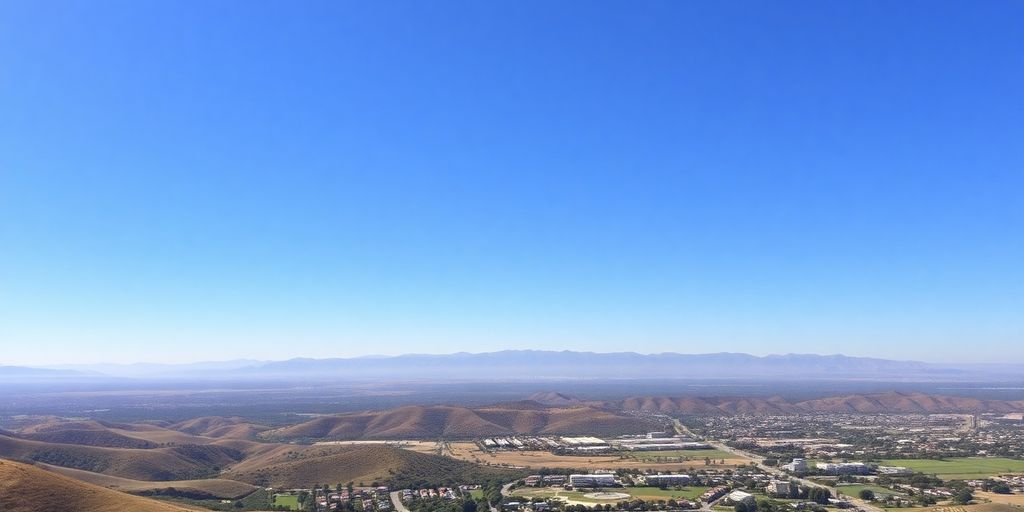 Southern California cities, mountains, desert landscapes.