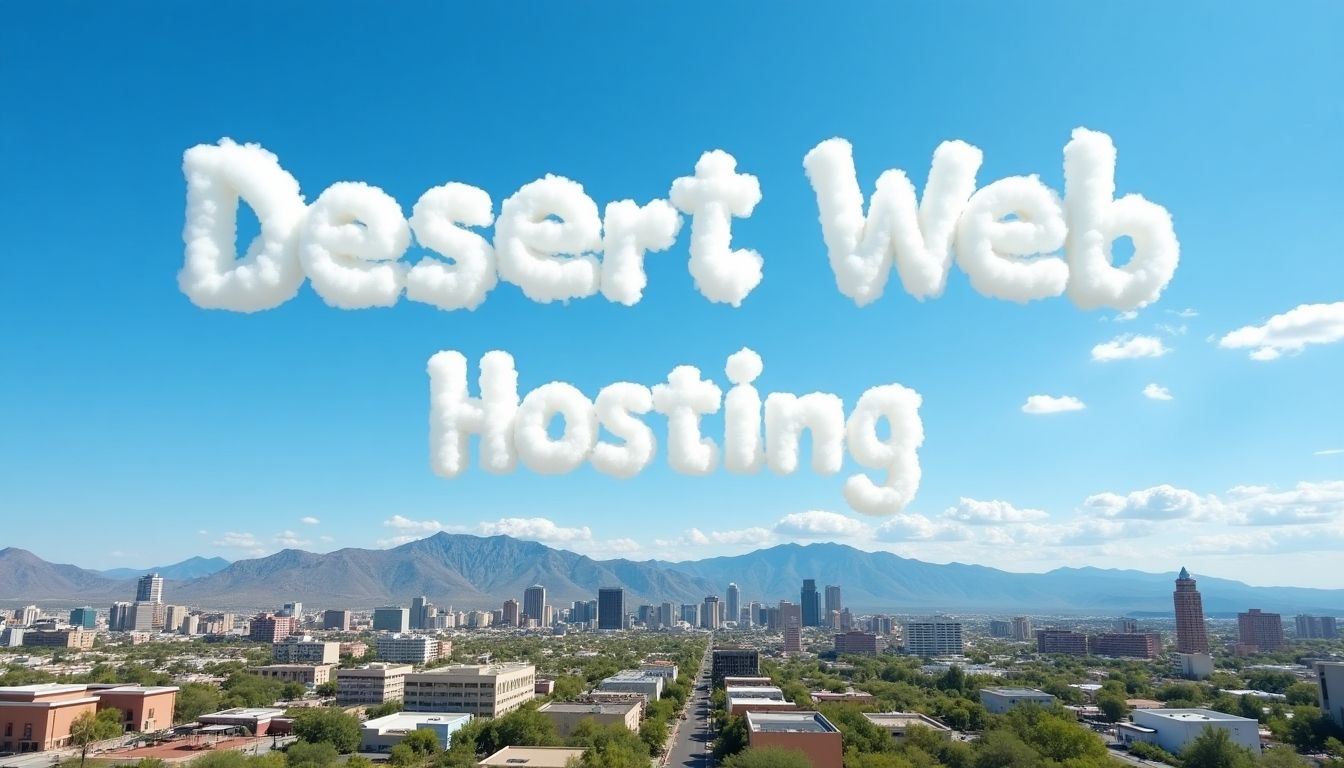 Downtown Tucson with Desert Web Hosting in the clouds.