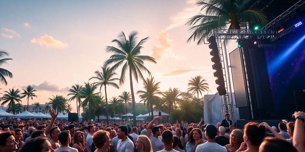 Aventura, Florida vibrant outdoor concert.