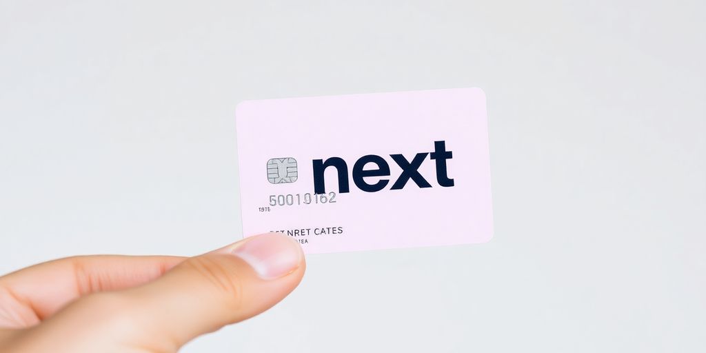 Cartão de crédito next em destaque.