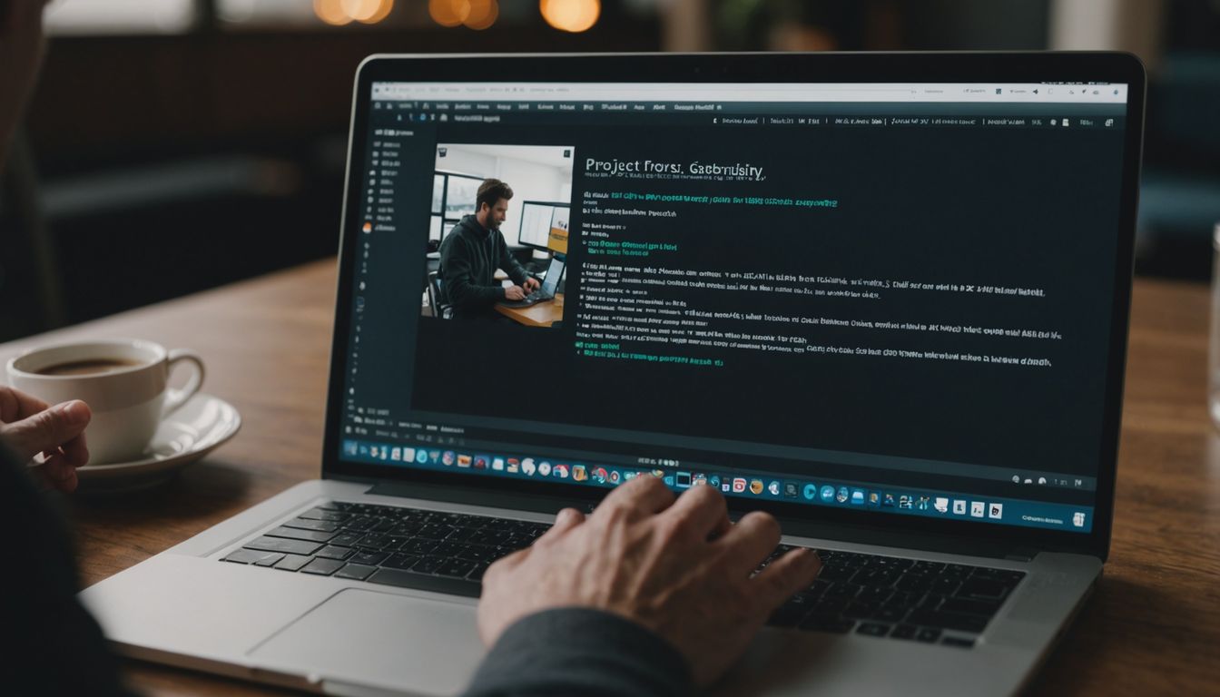How To Download Project In Github: A Step-By-Step Guide 3 User downloading GitHub project on laptop screen.