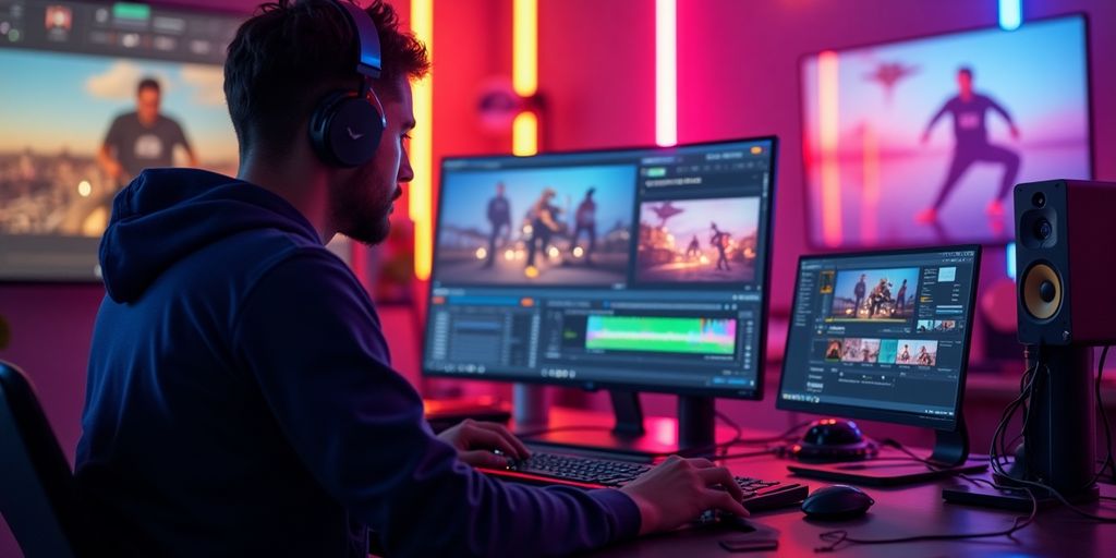Filmmaker using AI tools to create Arabic videos.