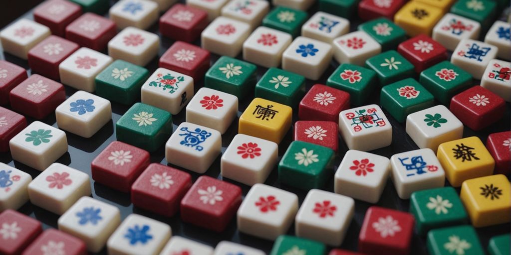 Mahjong tiles clipart for creative project use.