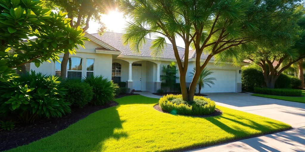 Florida home with sunshine and clear skies.