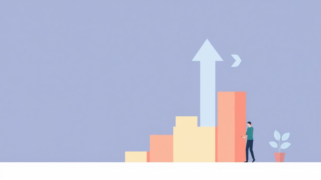 Illustrasjon av vekst og skalerbarhet for bedrifter.