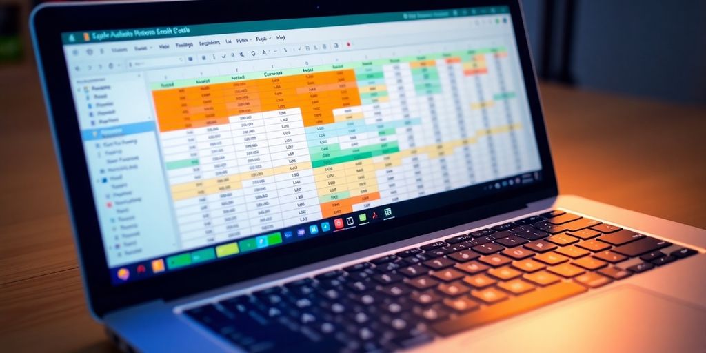 Tela do Excel com planilha organizada com Macros.