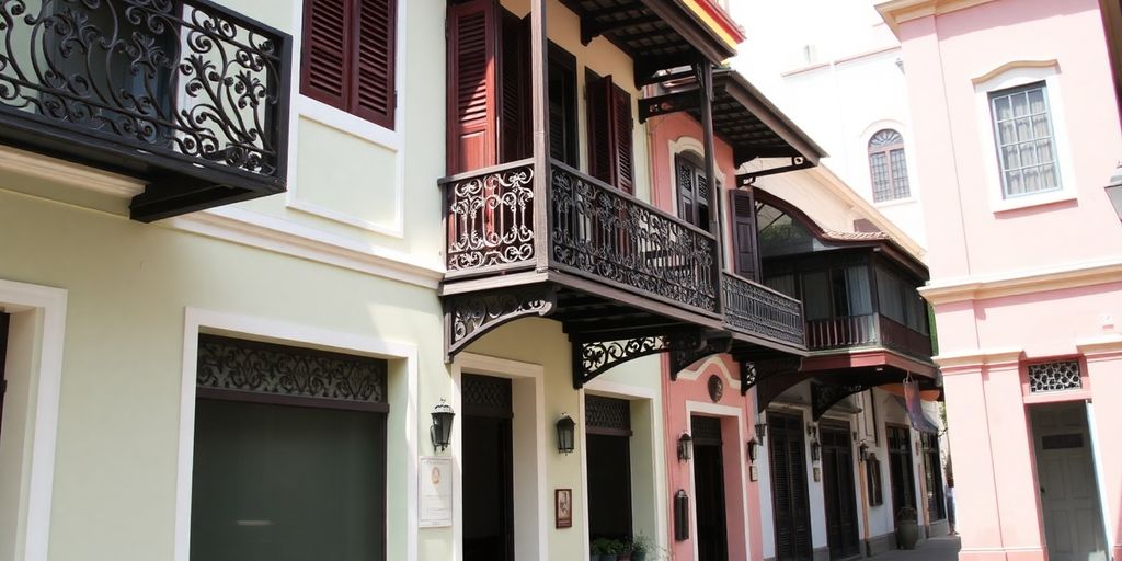 Colorful Sino-Portuguese architecture in Phuket Town.