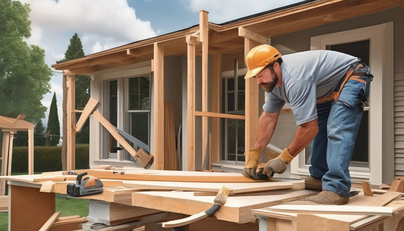 carpenter working on a home project in a local neighborhood