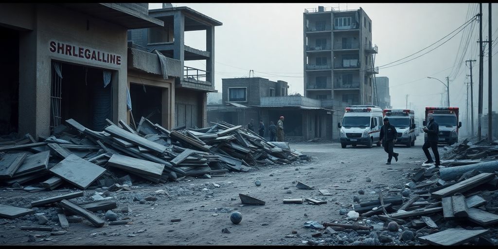 Scene of destruction after the attack in Peshawar.