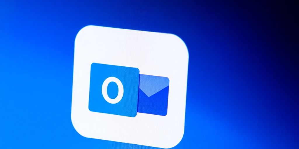 Microsoft Outlook icon on a computer screen.