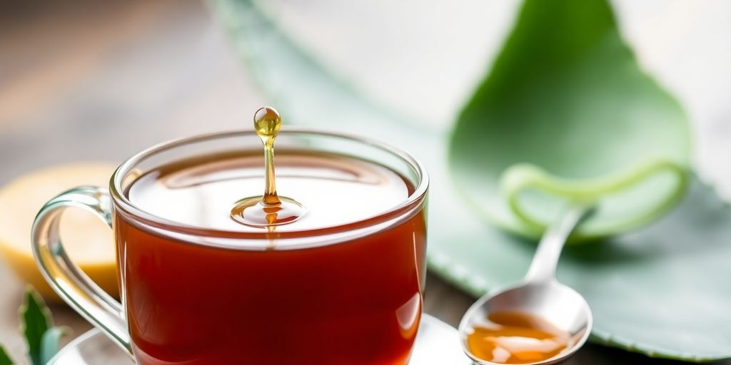 Herbal tea, honey, and aloe vera for esophagitis relief.