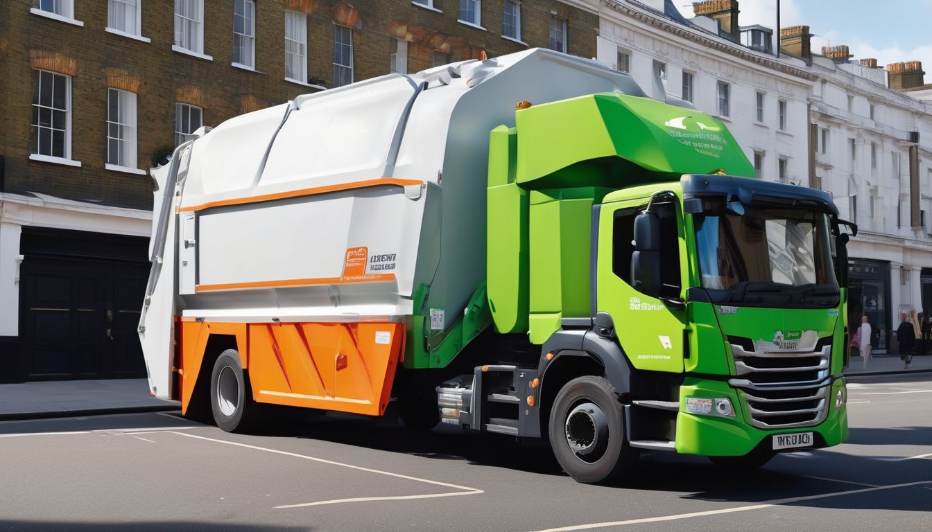 waste collection truck in London