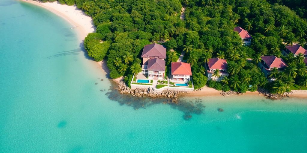Luxurious beachfront villas in Kamala with clear blue waters.