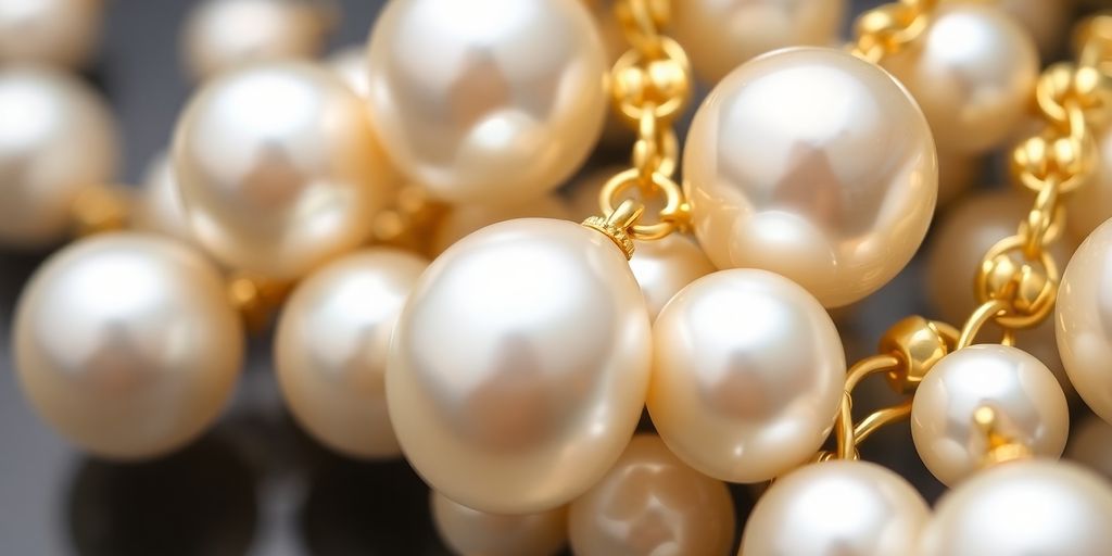 Gold and pearl jewelry shines after cleaning.