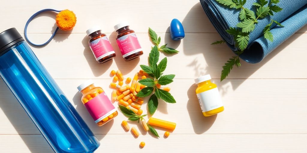 Productos de salud y bienestar vibrantes.