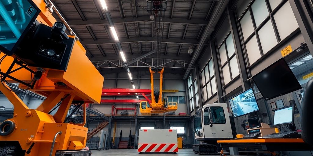 Crane operator training equipment and facilities.