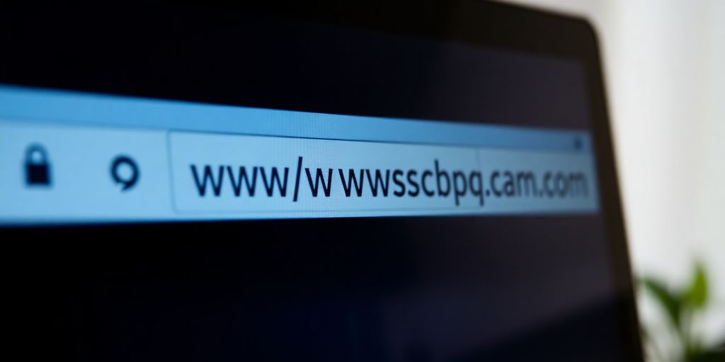 Tela de computador com foco na barra de endereços.