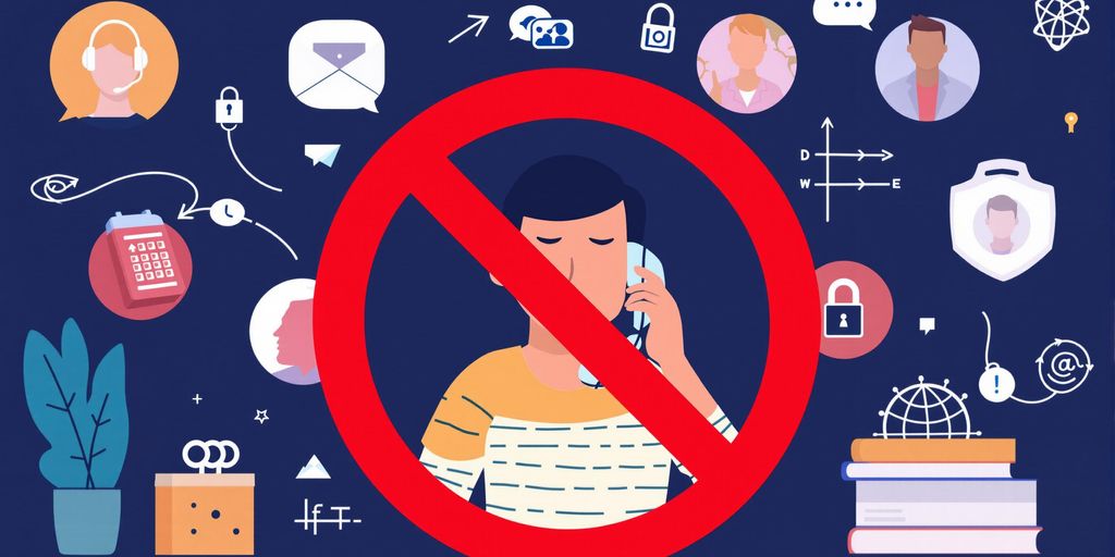 Personne bloquant des appels indésirables pour protéger sa vie privée.