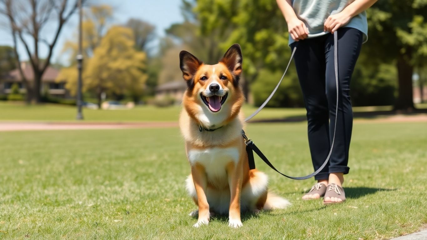 Dog and owner training in Rose Bay park