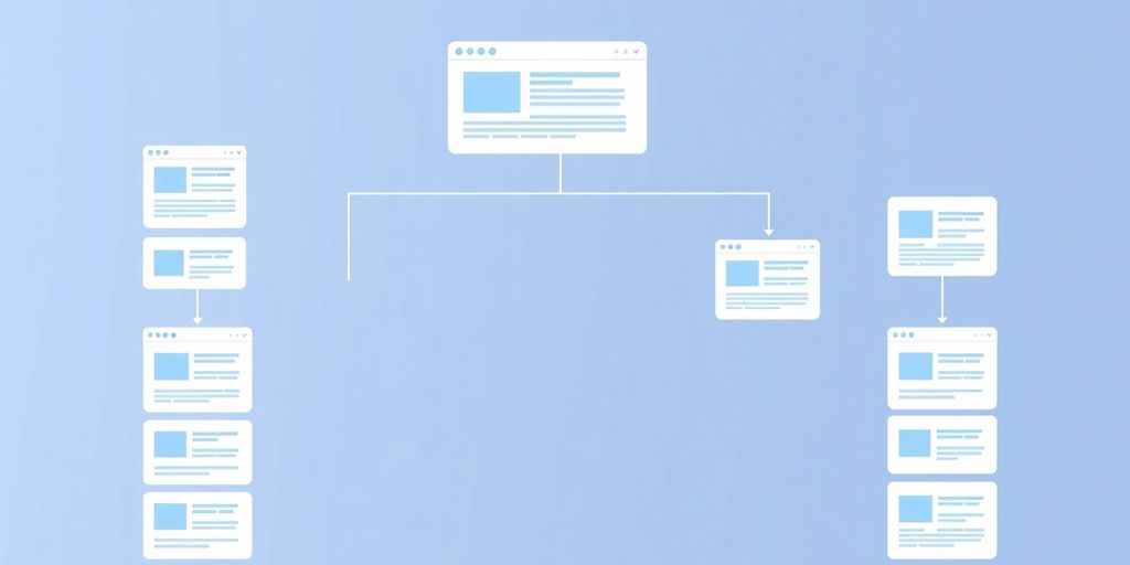 Modern website structure with interconnected pages.