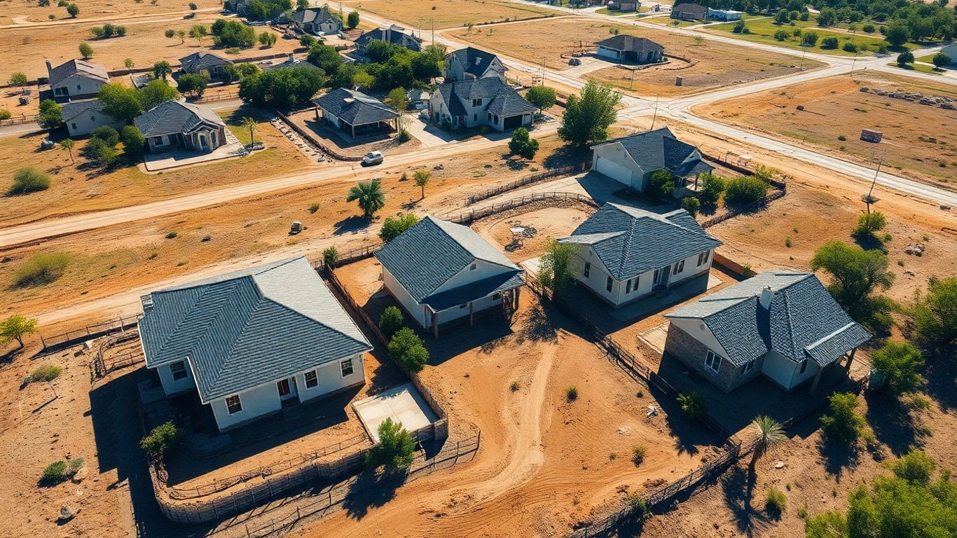 Texas homes with foundation repair in different regional landscapes.