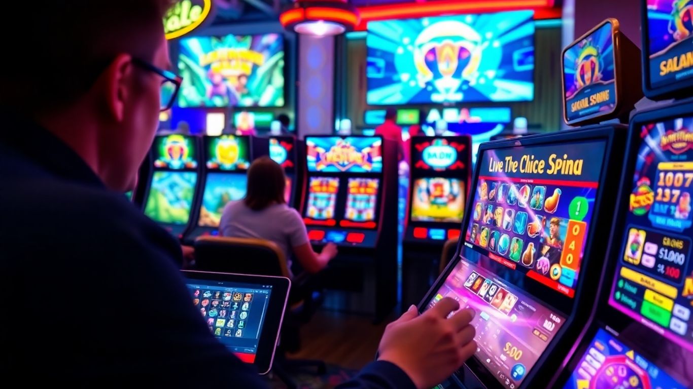 ภาพถ่ายการเล่นเกมสดบนอุปกรณ์หลากหลาย