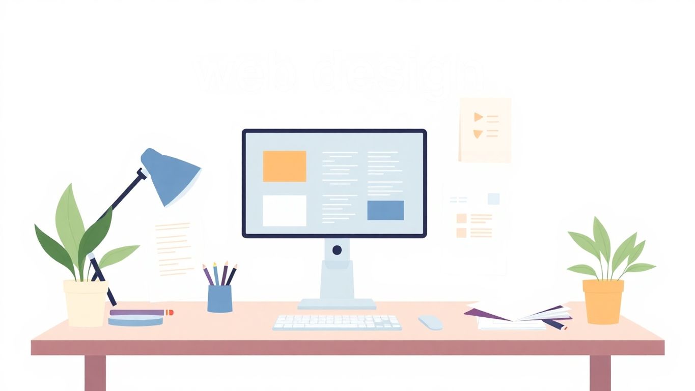 Illustrasjon av webdesign prosjektplanlegging