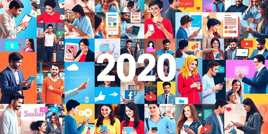 People engaging with social media and online shopping.