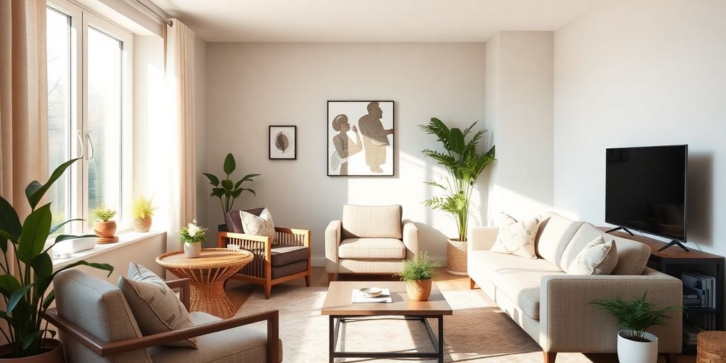 Modern living space designed for baby boomers' comfort.