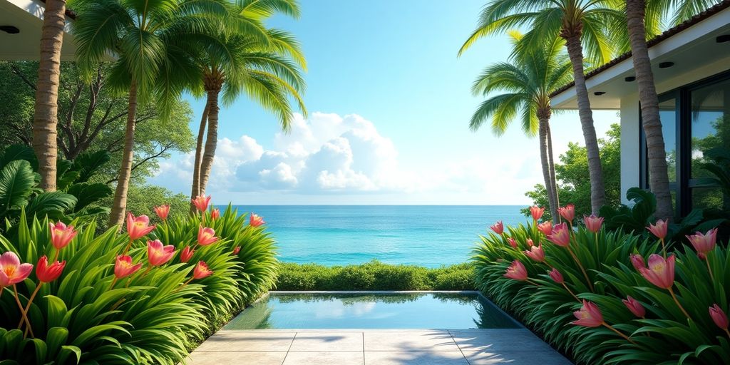 Stunning Phuket property with tropical landscape and ocean view.