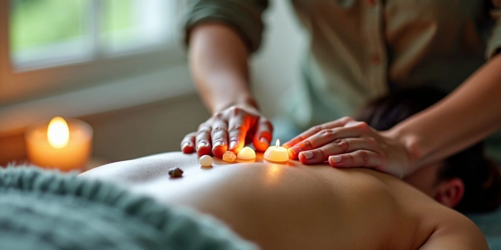 Sessione di Reiki con cristalli